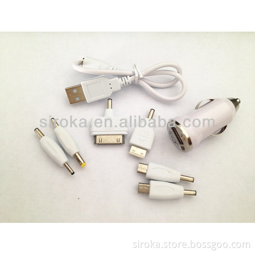 Hot sell USB mobile phone charger kit with multiple connectors for charging different mobile phones
